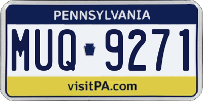 PA license plate MUQ9271