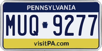 PA license plate MUQ9277