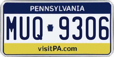 PA license plate MUQ9306