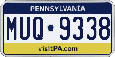 PA license plate MUQ9338