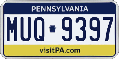 PA license plate MUQ9397