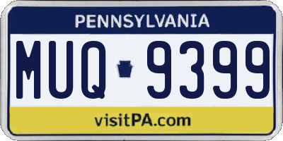 PA license plate MUQ9399