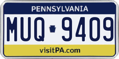 PA license plate MUQ9409
