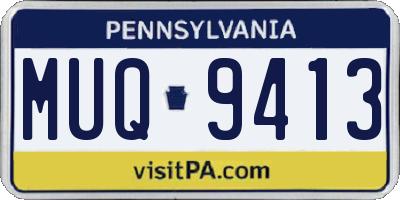 PA license plate MUQ9413