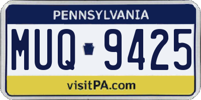PA license plate MUQ9425