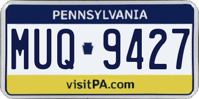 PA license plate MUQ9427
