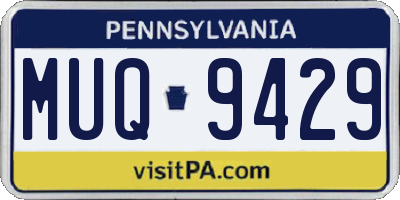 PA license plate MUQ9429