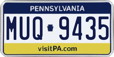 PA license plate MUQ9435