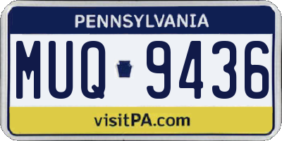 PA license plate MUQ9436