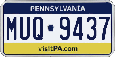 PA license plate MUQ9437