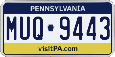 PA license plate MUQ9443