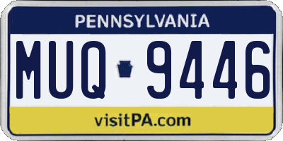 PA license plate MUQ9446