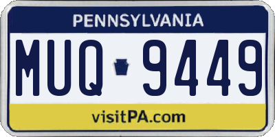 PA license plate MUQ9449