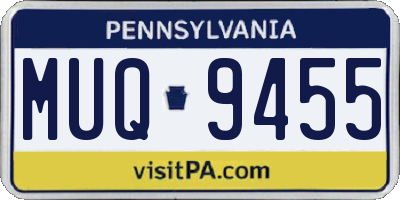 PA license plate MUQ9455