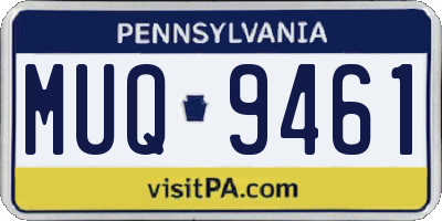 PA license plate MUQ9461