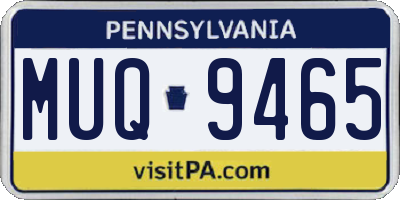 PA license plate MUQ9465