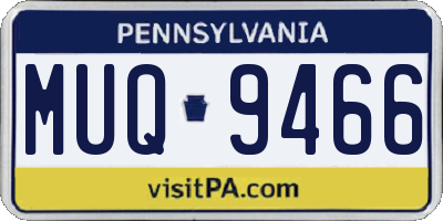 PA license plate MUQ9466