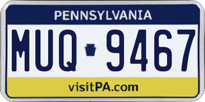 PA license plate MUQ9467