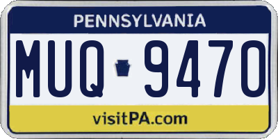 PA license plate MUQ9470