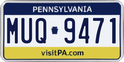 PA license plate MUQ9471
