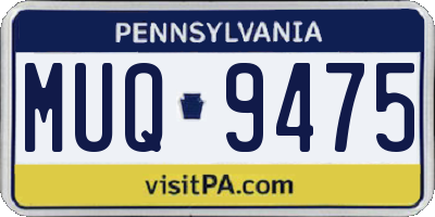 PA license plate MUQ9475