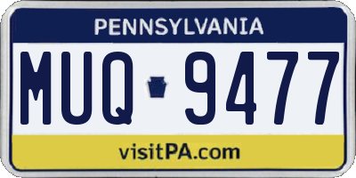 PA license plate MUQ9477
