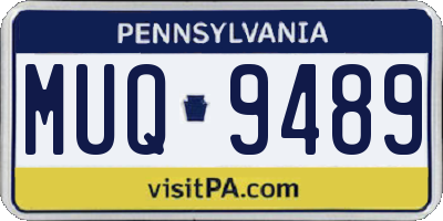 PA license plate MUQ9489