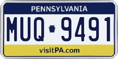 PA license plate MUQ9491