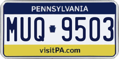 PA license plate MUQ9503