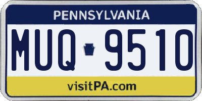 PA license plate MUQ9510