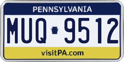 PA license plate MUQ9512
