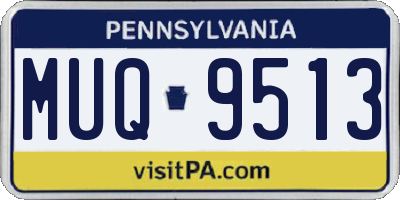 PA license plate MUQ9513