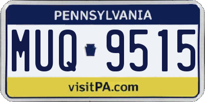 PA license plate MUQ9515