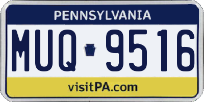 PA license plate MUQ9516