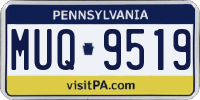 PA license plate MUQ9519