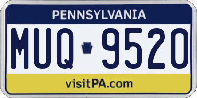 PA license plate MUQ9520