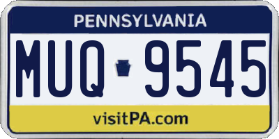PA license plate MUQ9545