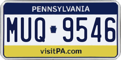 PA license plate MUQ9546