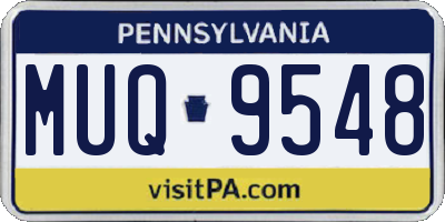 PA license plate MUQ9548