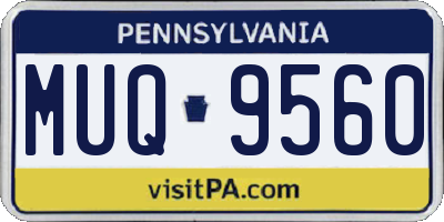 PA license plate MUQ9560