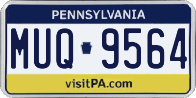 PA license plate MUQ9564