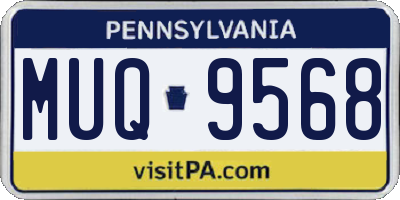 PA license plate MUQ9568