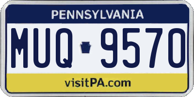 PA license plate MUQ9570