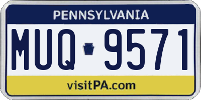 PA license plate MUQ9571