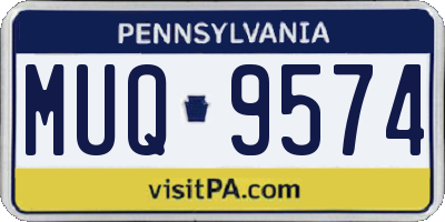 PA license plate MUQ9574
