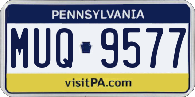 PA license plate MUQ9577