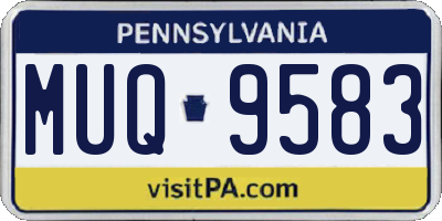 PA license plate MUQ9583