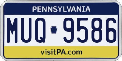 PA license plate MUQ9586