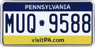 PA license plate MUQ9588