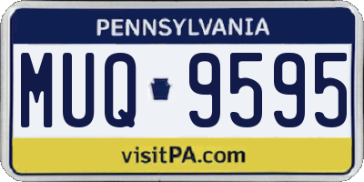PA license plate MUQ9595